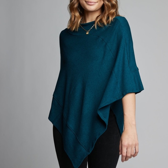 Anthropologie eri + ali Teal Sweater/Shall XS